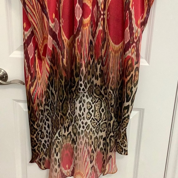 Twelfth Street By Cynthia Vincent high low silk dress - Picture 4 of 9